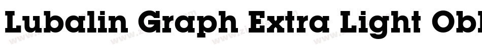 Lubalin Graph Extra Light Oblique BT字体转换